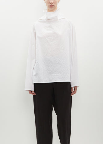 Striped Cotton Batwing Oversized Shirt