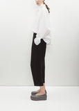 Striped Cotton Batwing Oversized Shirt