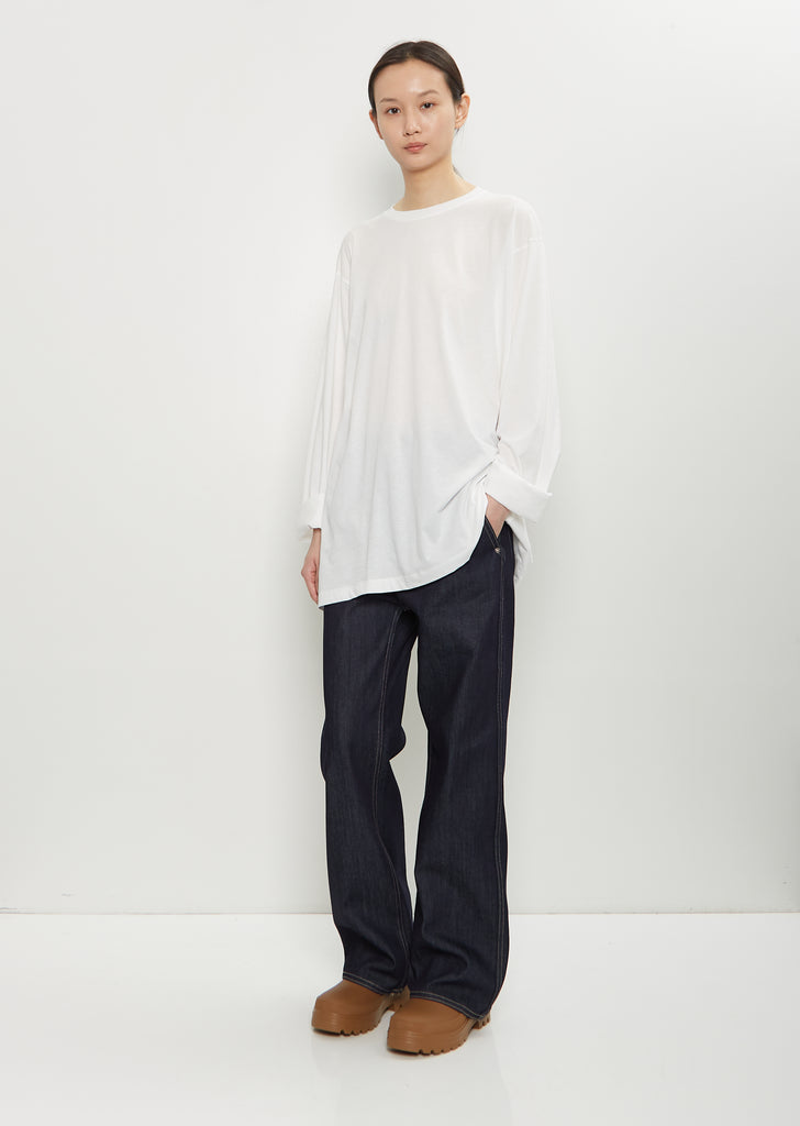 Toledo Cotton Long Sleeve T-Shirt — Off White