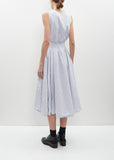 Cotton Micro-Check Apron Dress