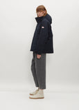 Down Army Hooded Jacket — Navy