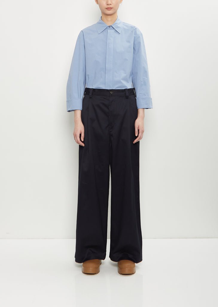 Pasadena Cotton Darted Pants — Midnight