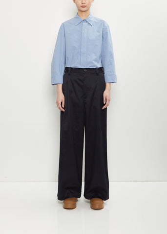 Pasadena Cotton Darted Pants — Midnight