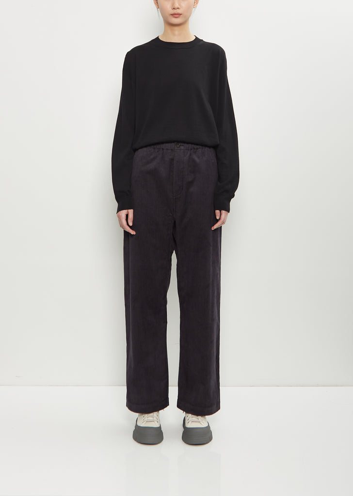 Pinot Cotton Corduroy Relaxed Pants — Graphite