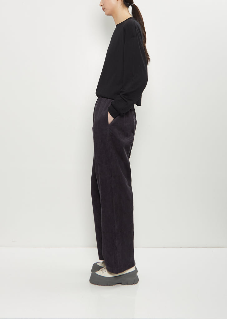 Pinot Cotton Corduroy Relaxed Pants — Graphite