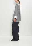 Stretch Cotton Silk Cuff Sweatshirt