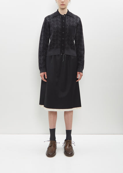 トップス camiel fortgens research cardigan S navy Fitted 70s Cardigan – La Garçonne