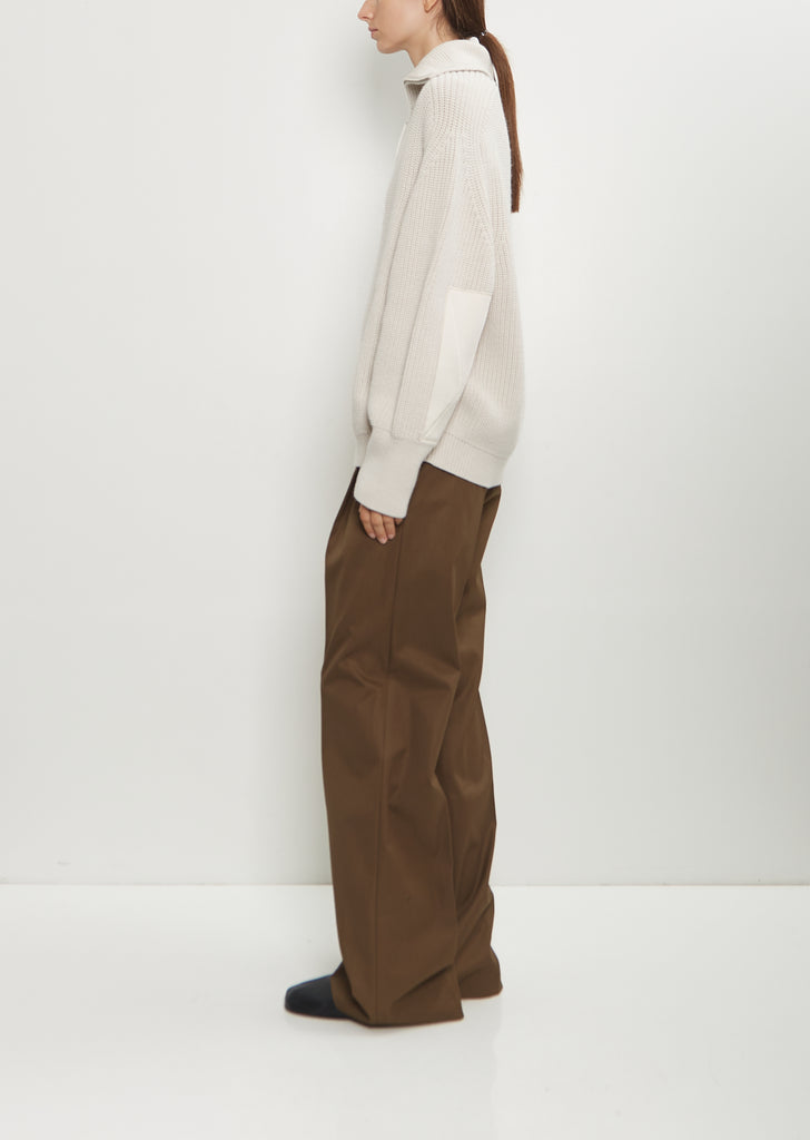 Wool Zip-Neck Sweater