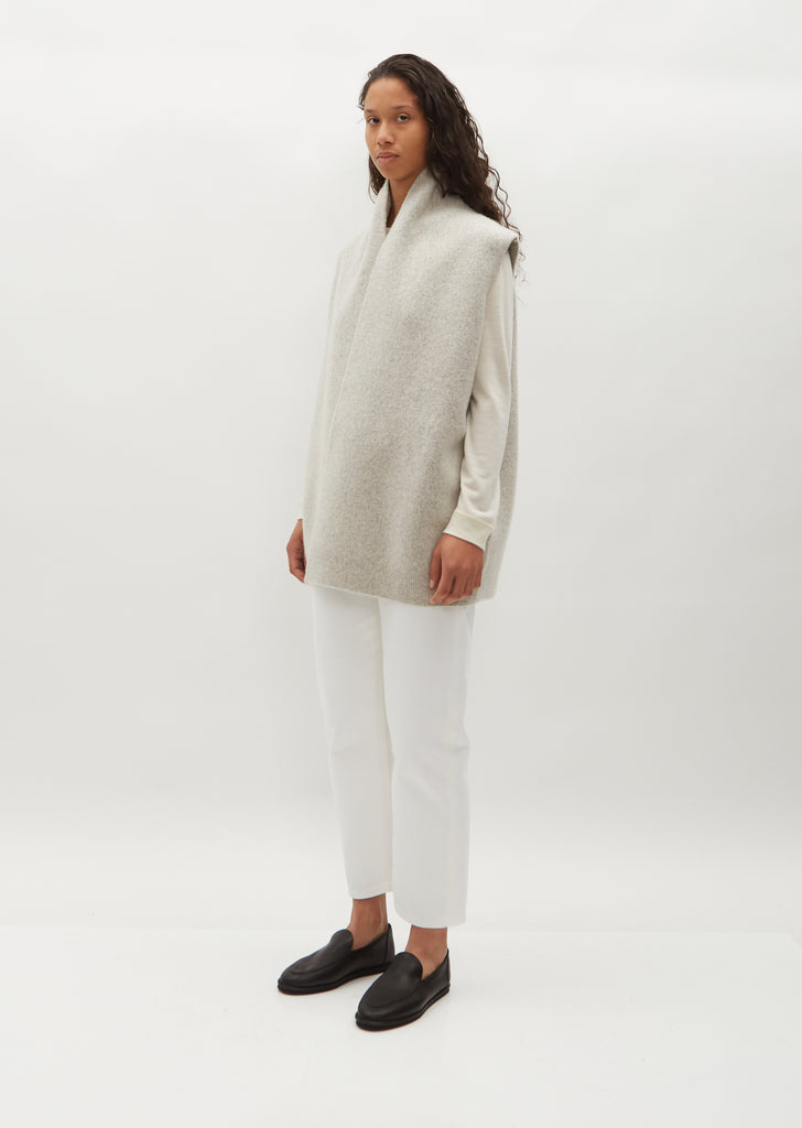 Felted Sleeveless Cardigan