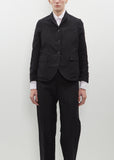 Tyrol Cotton-Linen Jacket — Black Pois