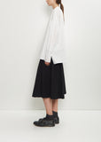 Basil Typewriter Cotton Shirt — Off White