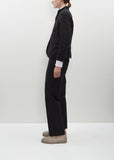 Tyrol Cotton-Linen Jacket — Black Pois