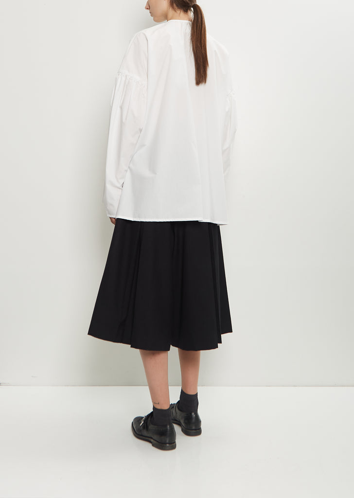 Basil Typewriter Cotton Shirt — Off White