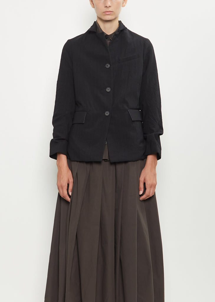 Giulia Wool Jacket — Black Stripe