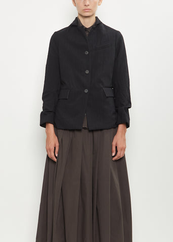 Giulia Wool Jacket — Black Stripe