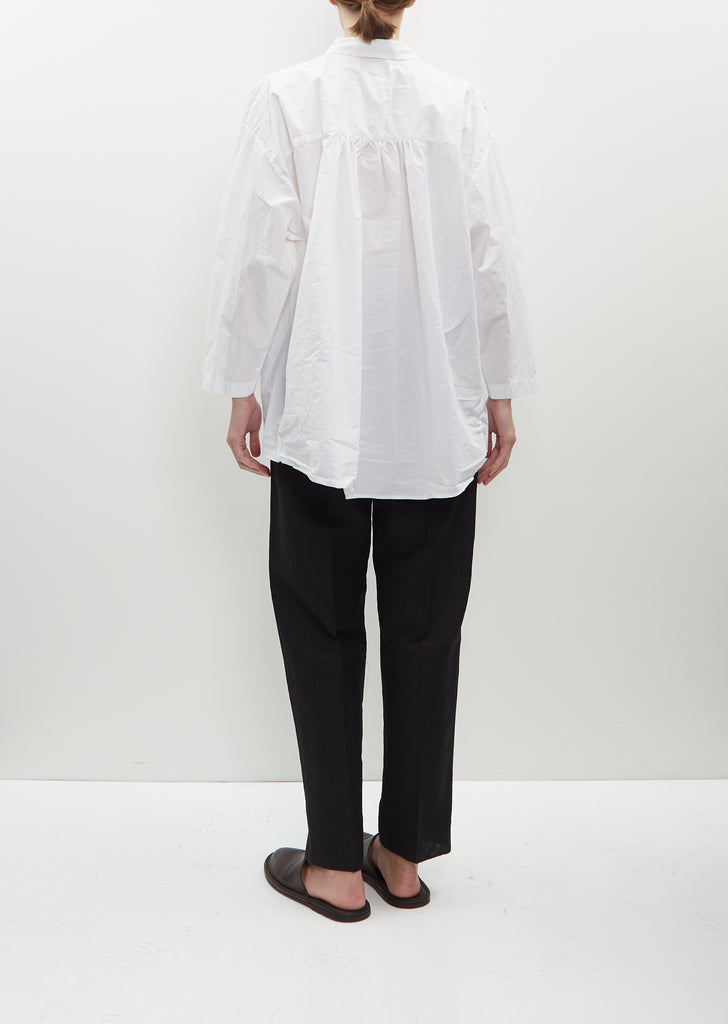 Long Cotton Overshirt — White