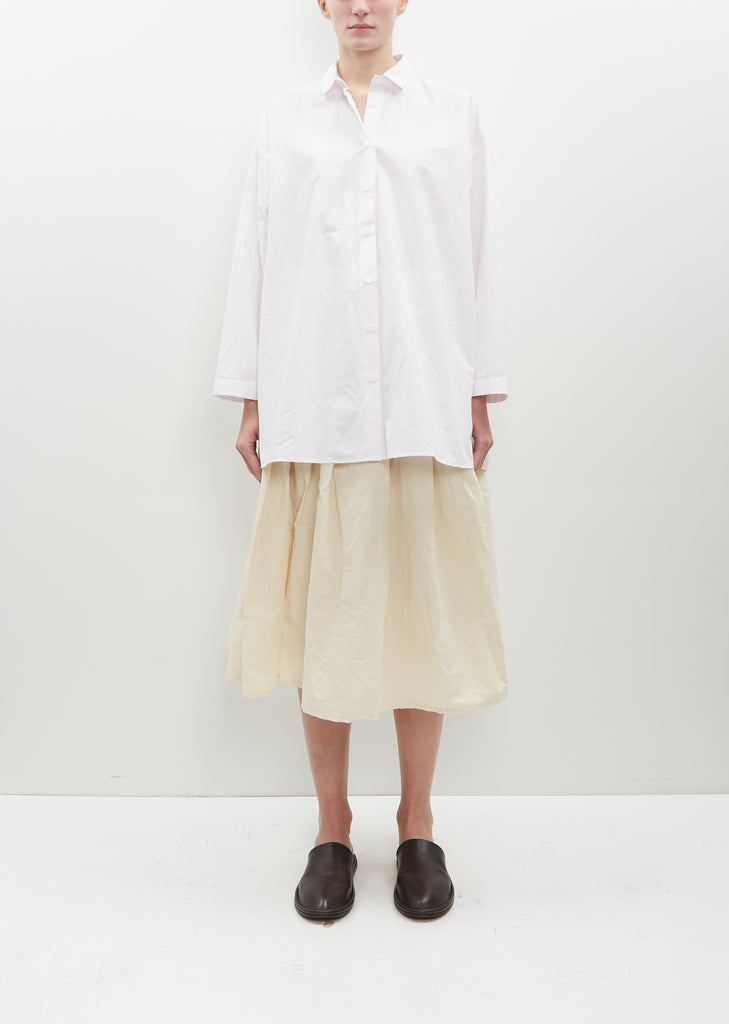 Long Cotton Overshirt — Pink
