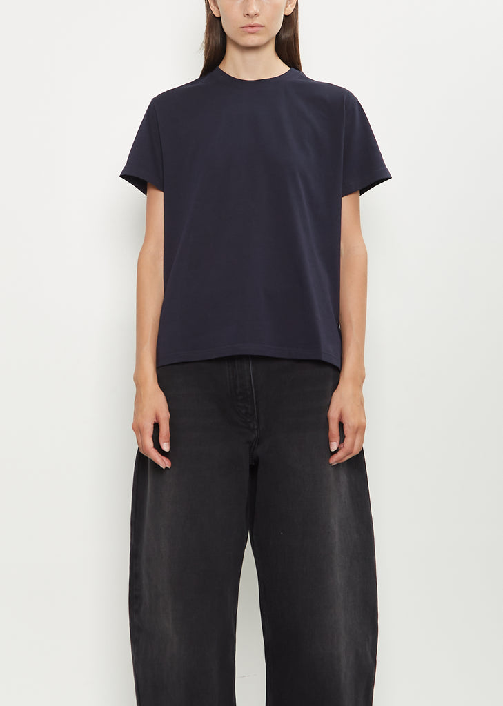 Marine Cotton Tee — Darkest Navy