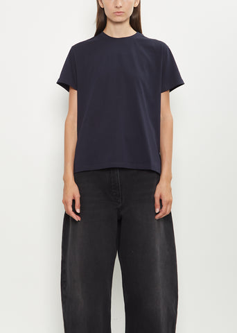 Marine Cotton Tee — Darkest Navy