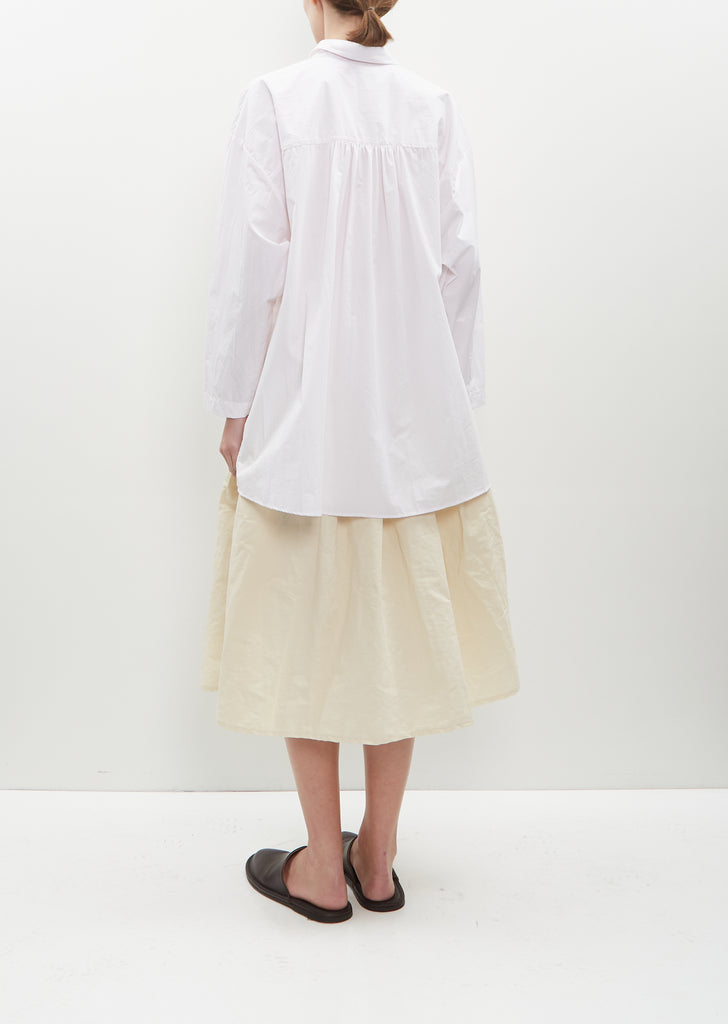 Long Cotton Overshirt — Pink