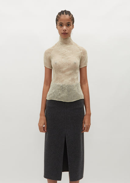 Chiffon Twist Shirt — Off White – La Garçonne