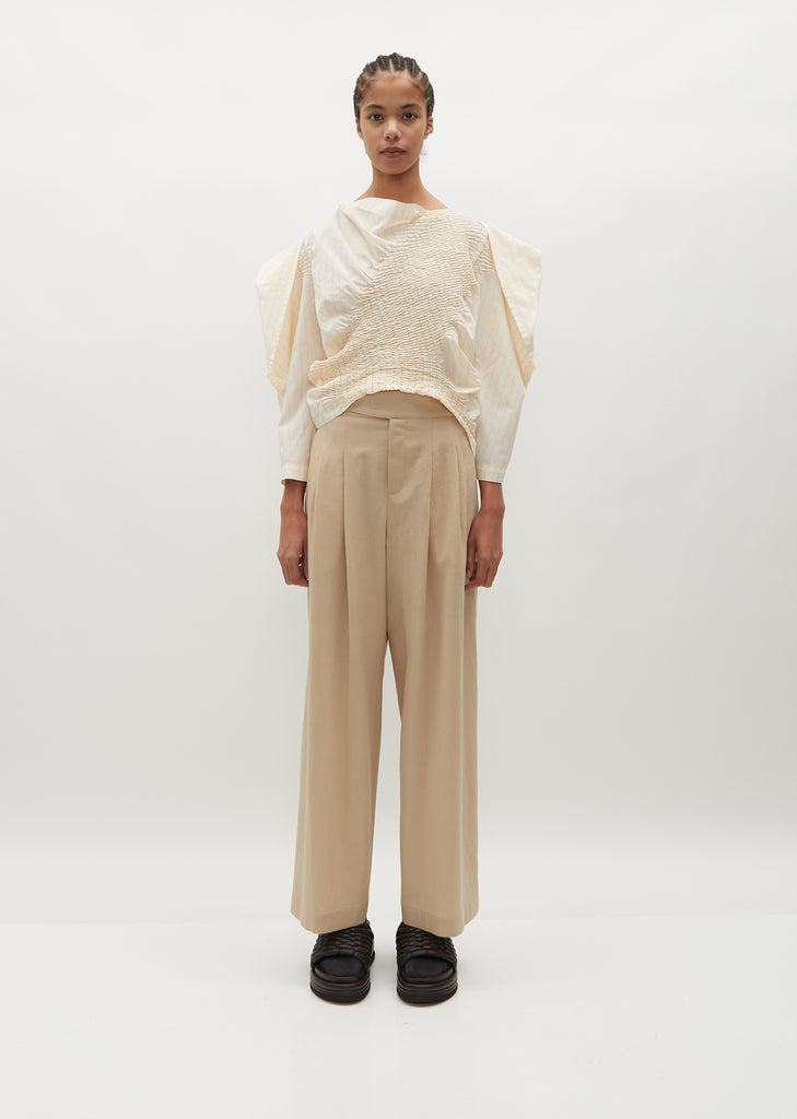 Contraction Blouse — White Hued