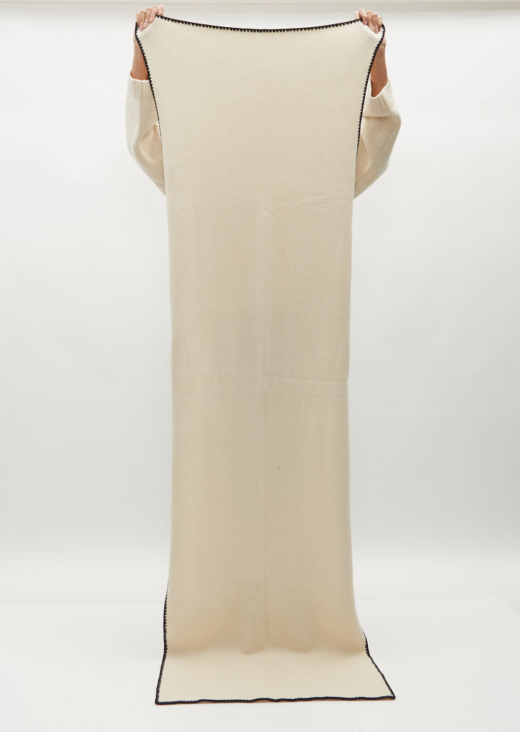 Embroidered Wool Cashmere Scarf