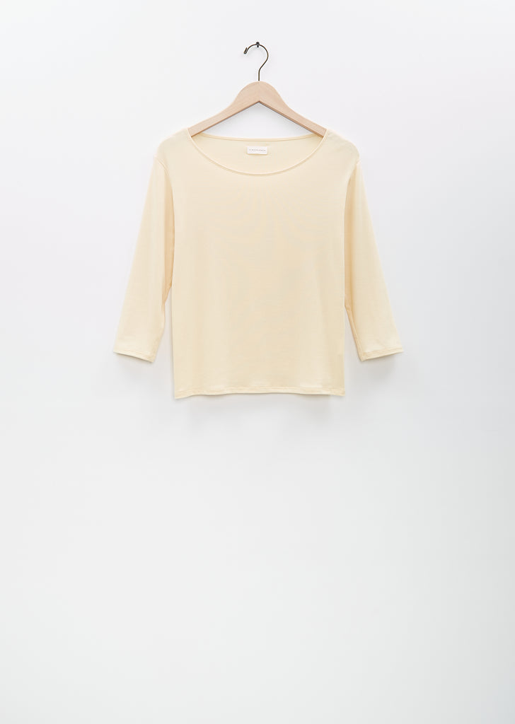 Didion Rib Tee — Pale Yellow