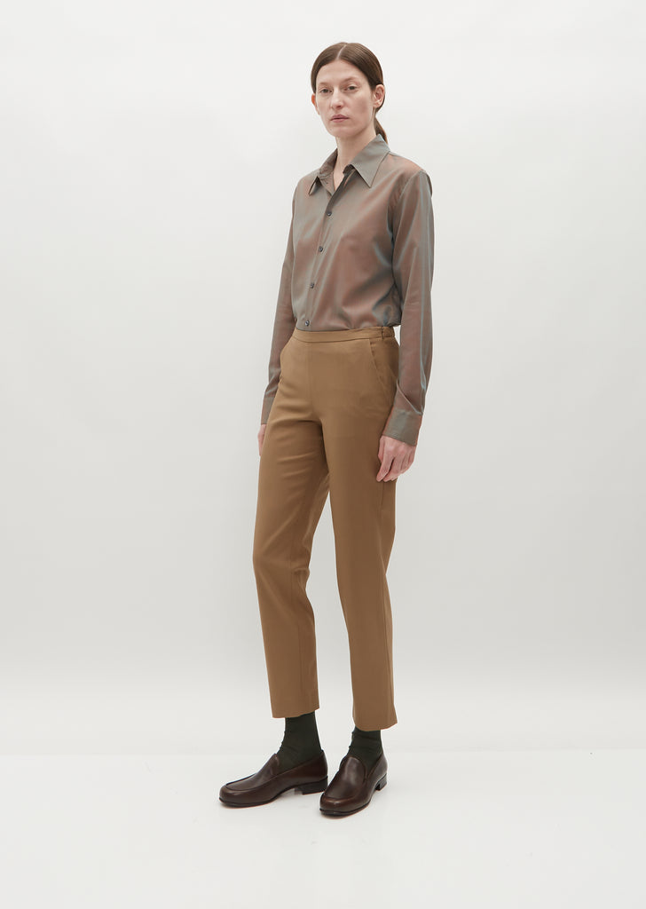 Slim Wool Pull On Pant