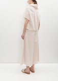 Cotton Short Sleeve Cowl Neck Top