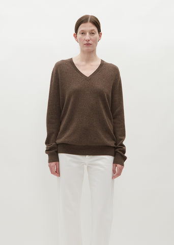 Serafini V-Neck Sweater — Grizzly Melange