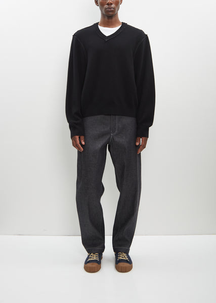 Frankenstein V-Neck — Black – La Garçonne