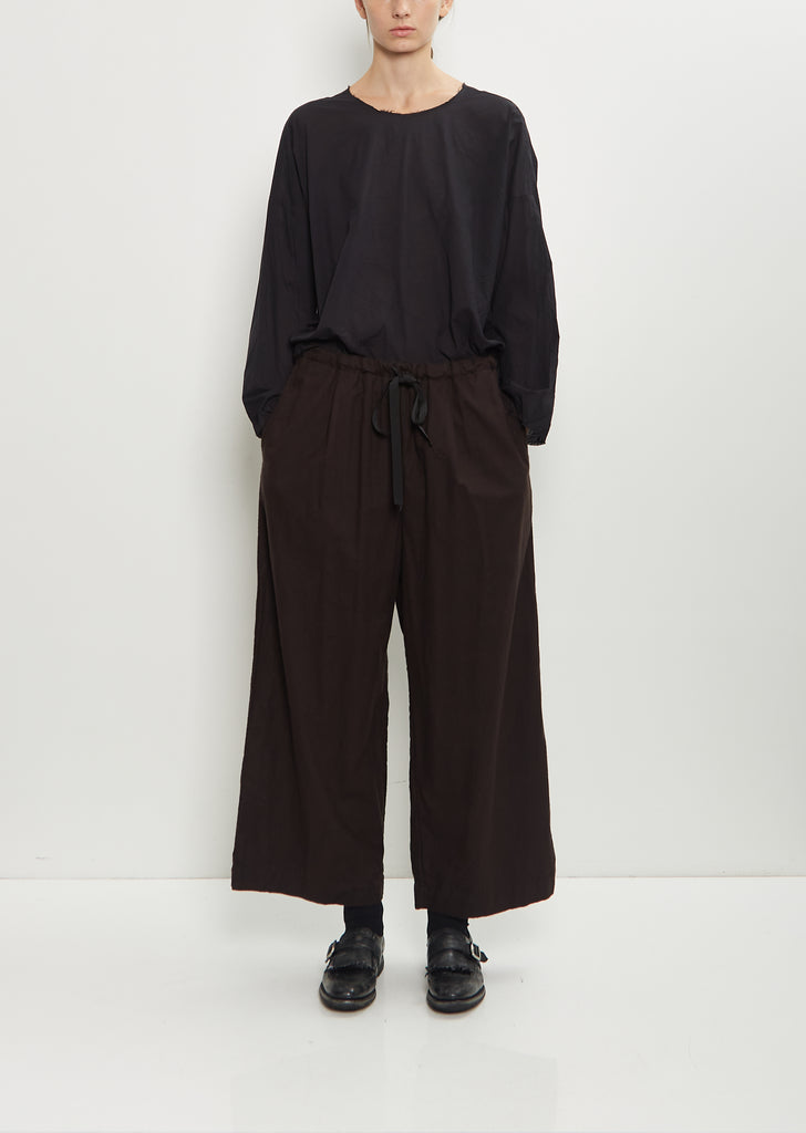 Deep Pockets Cotton Wide Leg Pants