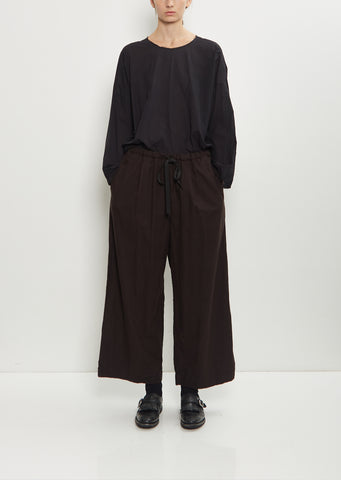 Deep Pockets Cotton Wide Leg Pants
