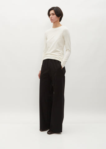 Cotton Poplin Diana Pants — Black