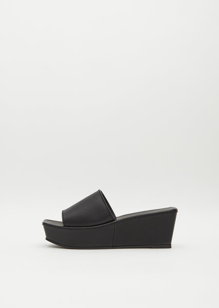 THE ROW タンテ ラウントトゥ スライト F1485SBF10 BLK Tate Slide — Black – La Garçonne