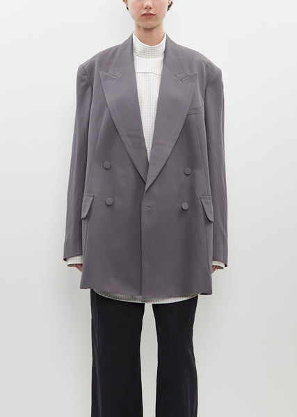 コート DRIES VAN NOTEN Midnight Blue Wool Blend Bless Coat Technical trench coat in blue - Dries Van Noten | Mytheresa