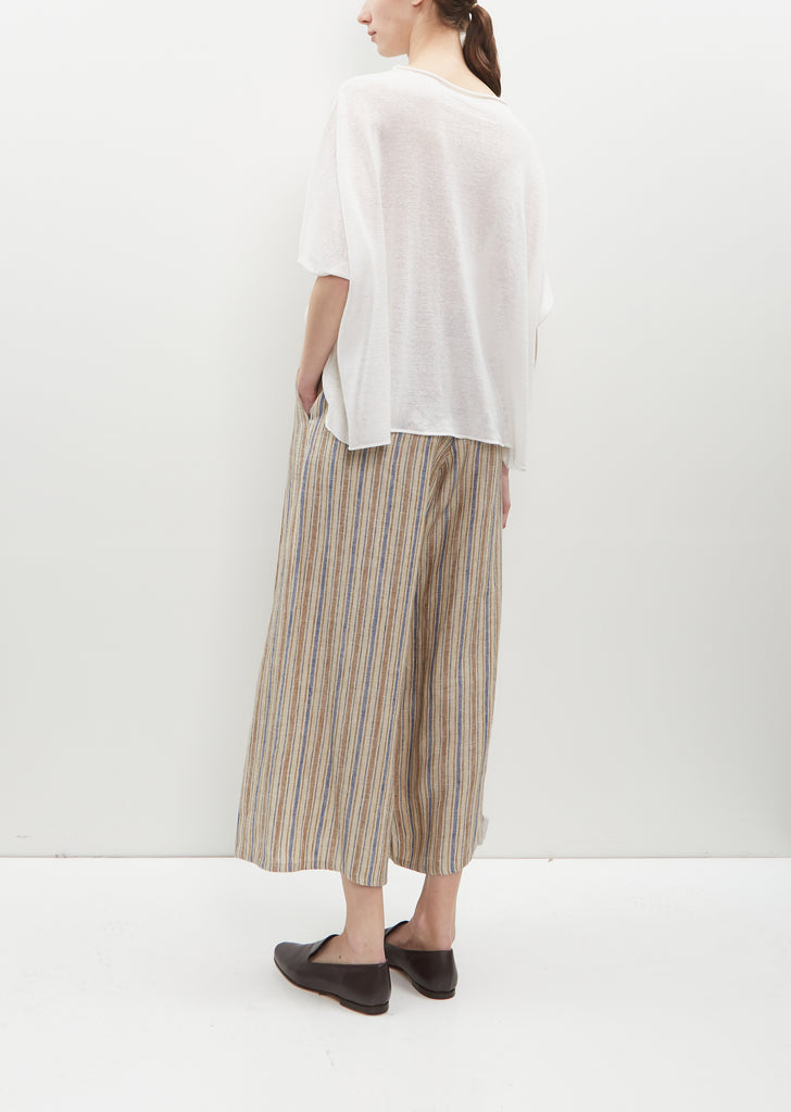 Linen-Cashmere Knit Easy T-Shirt