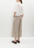 Striped Linen Wide Pants