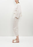 Striped Cotton Carrot Pants