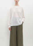 Linen-Cashmere Knit Chunky Boatneck