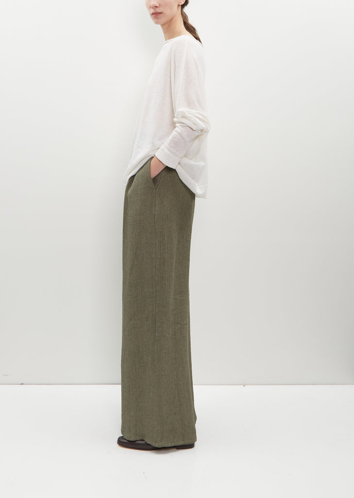 Linen-Cashmere Knit Chunky Boatneck
