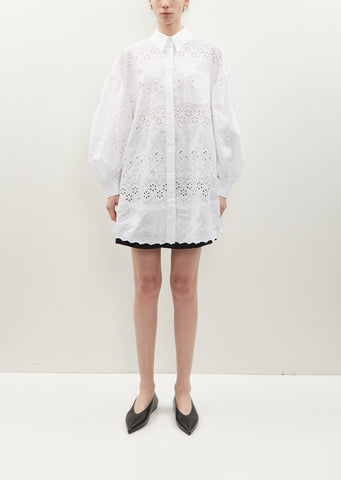 Signature Sleeve Shirt Dress W/ Trim