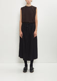 Two Pocket Technical Cotton Skirt — Black