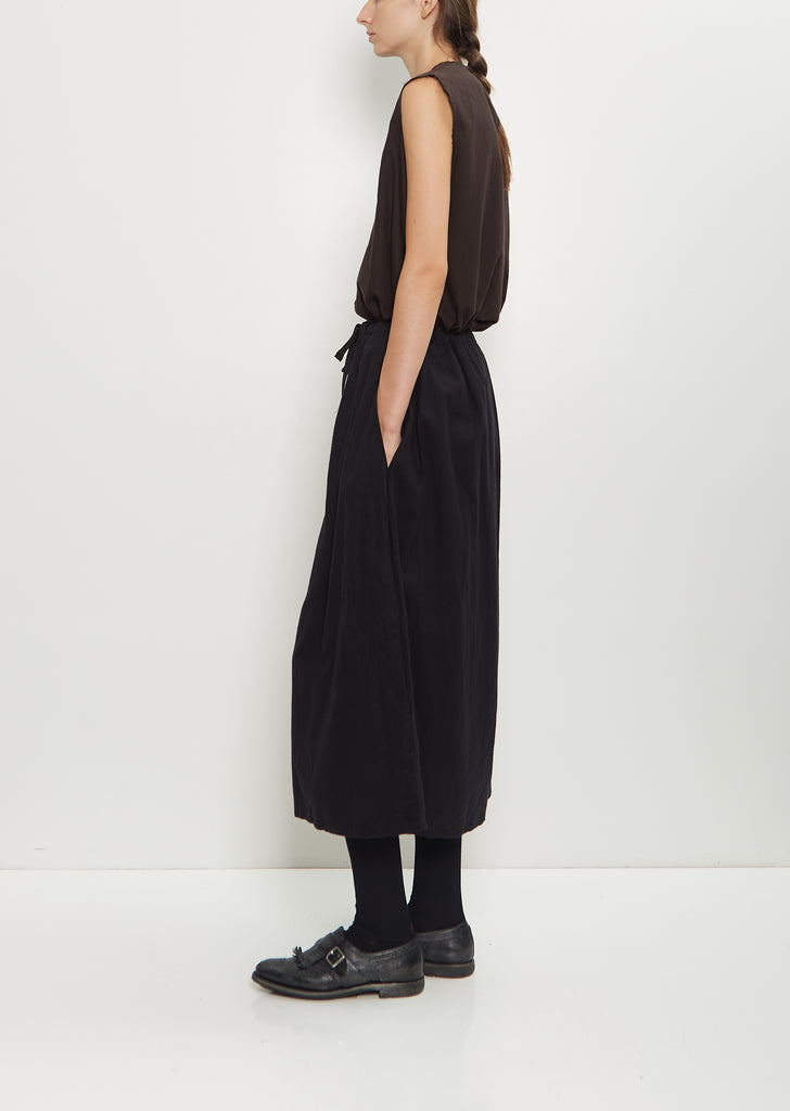 Two Pocket Technical Cotton Skirt — Black