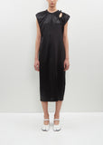 Silk Shoulder Bite Slip Dress
