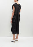 Silk Shoulder Bite Slip Dress