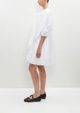 Front Bow Cotton Smock Dress