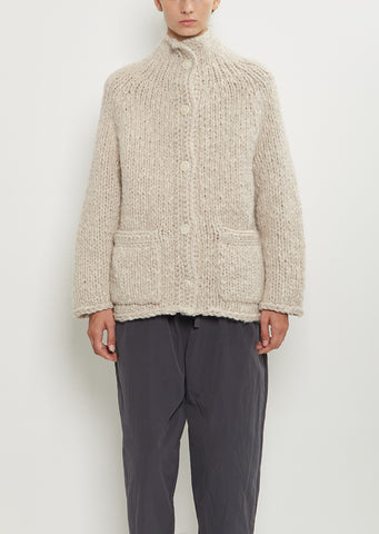 Alpaca Wool Hand-Knit Cardigan