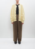 Wool and Kid Mohair Cardigan — Cream